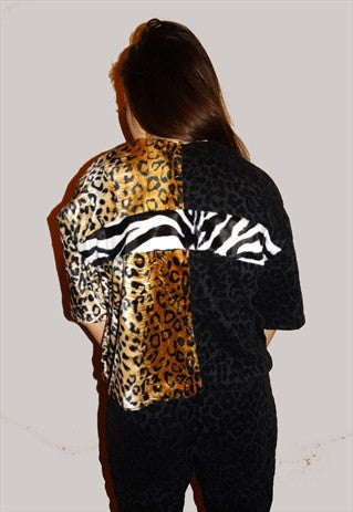 Animal Print Oversize Crop