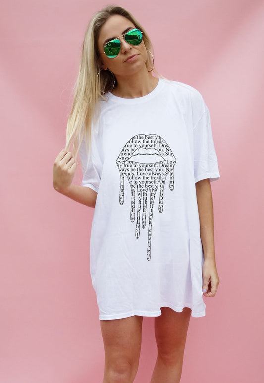 Letter Drip Lip TEE