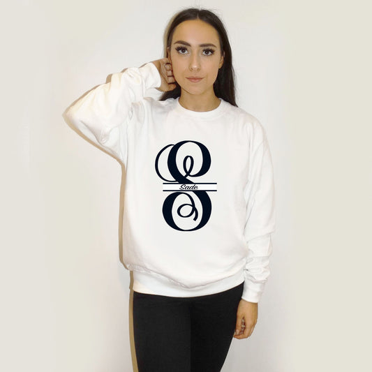 Personalised Monogram Jumper In White