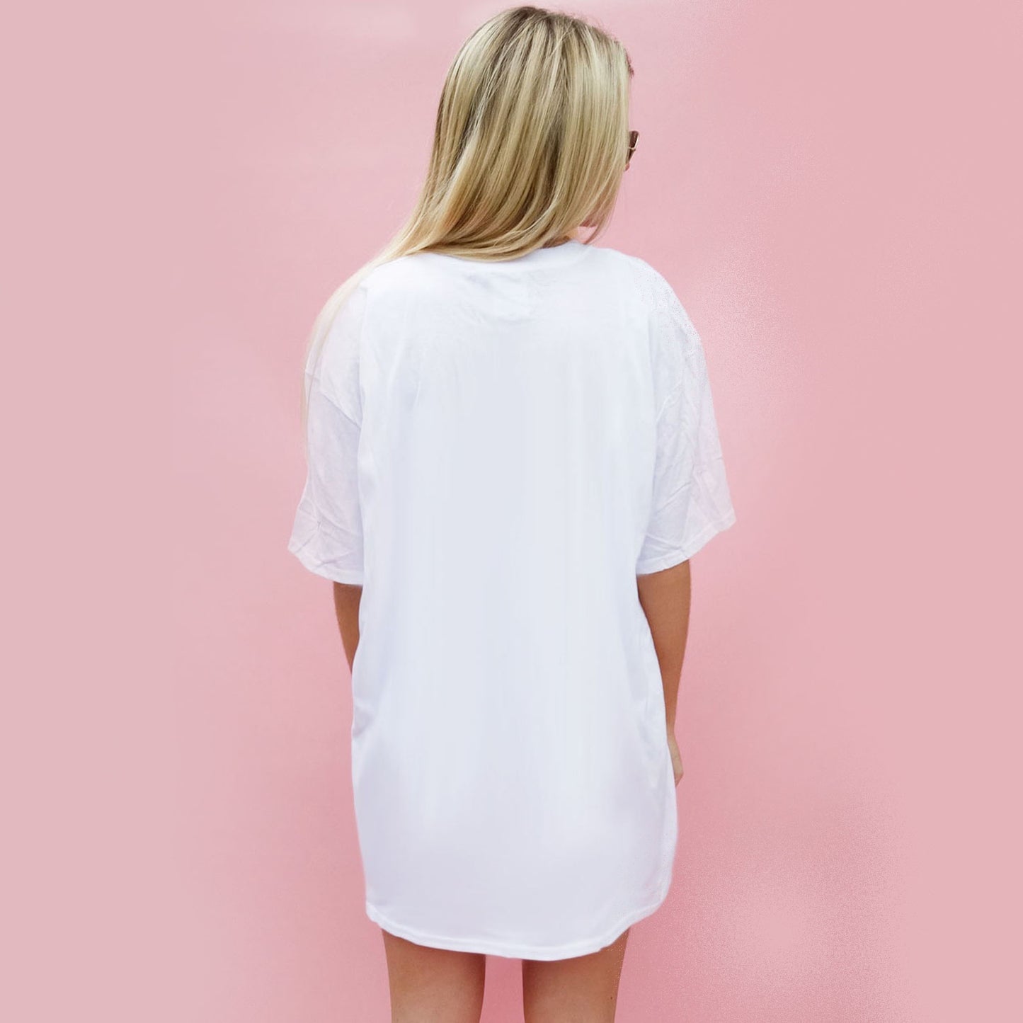 Personalised Lip Drip Oversized White Tshirt Dress