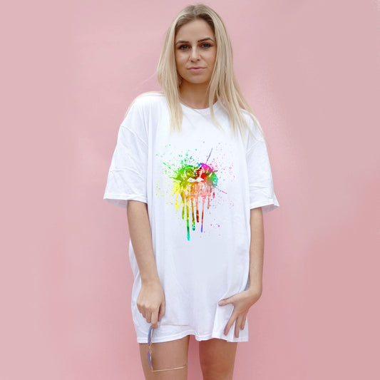 Pride Drip Splat Lip T-shirt In White