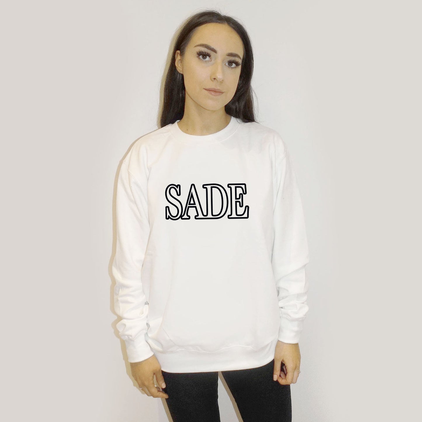 Personalised Name Print Jumper In White