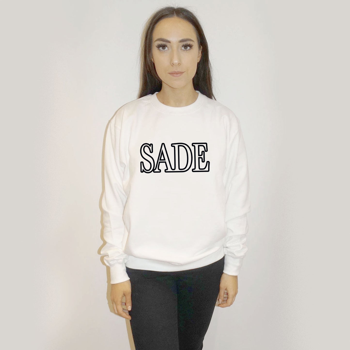 Personalised Name Print Jumper In White