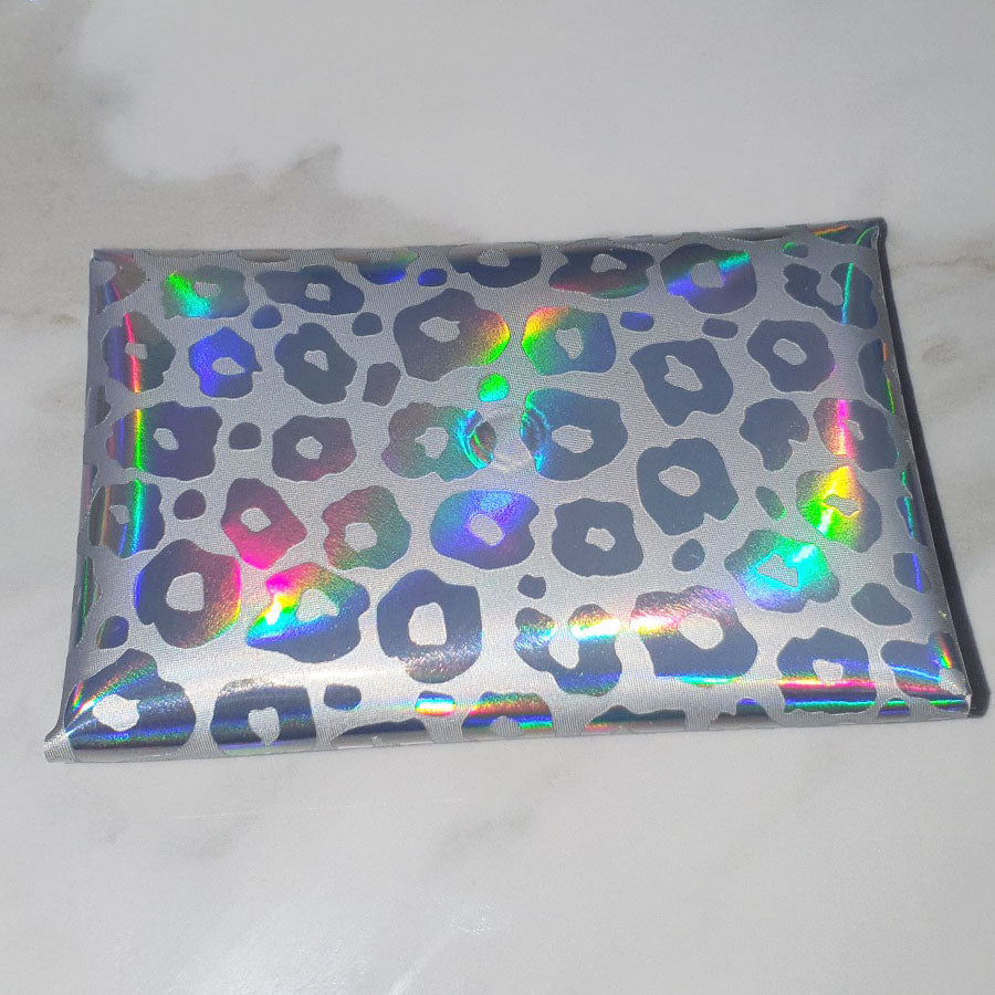 Iridescent Leopard Curved Envelope Card Holder