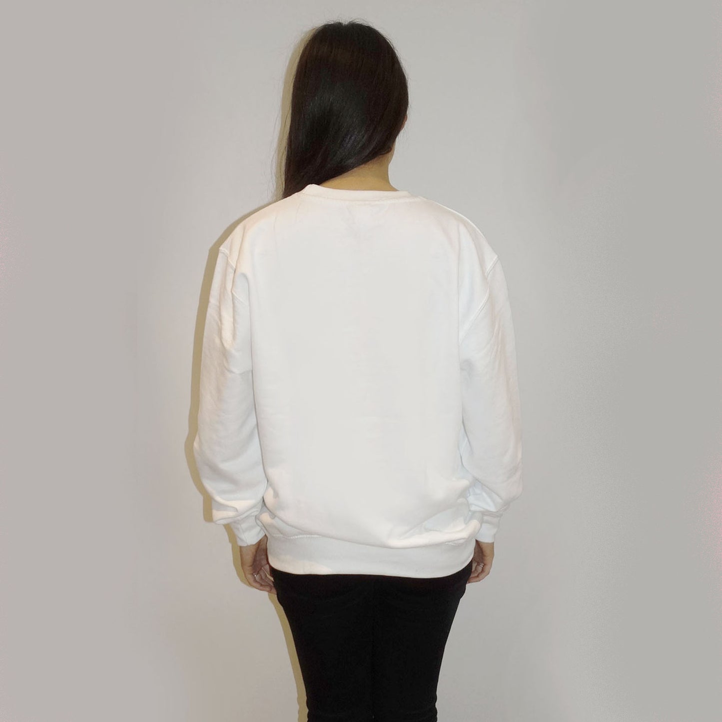 With Love Lip Print Oversize Jumper In White