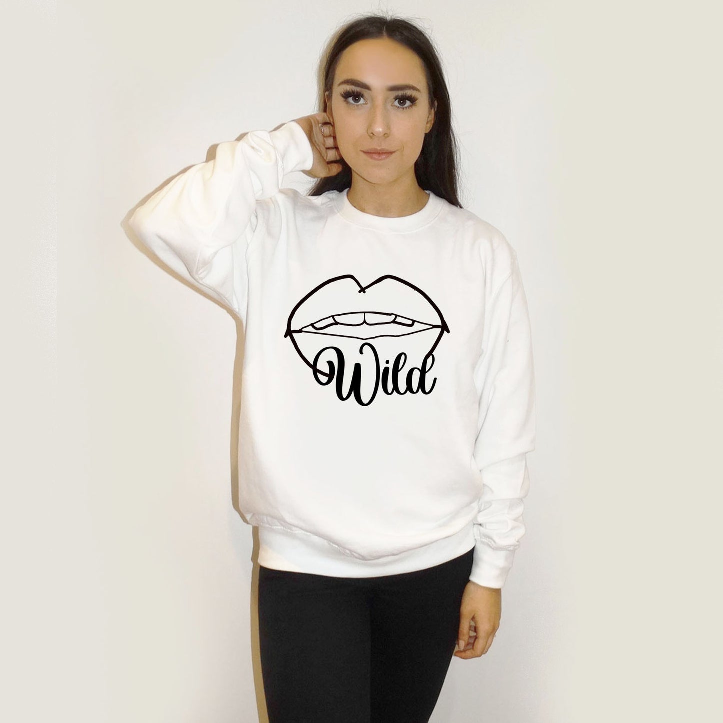 Wild Lip Jumper In White